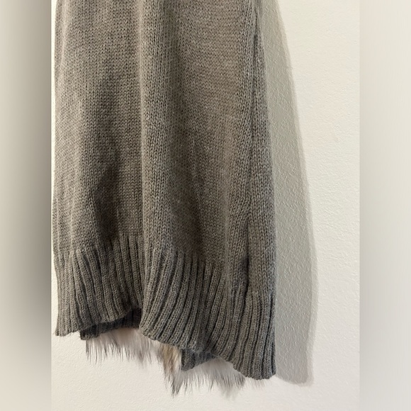 Steve Madden Lida Sweater Vest Faux Fun Brown Front Tie Knit Cardigan Size M/L - Picture 6 of 8